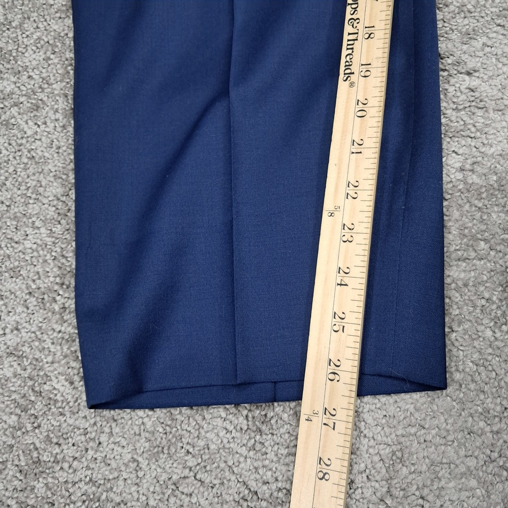 Ballin Comfort-EZE Mens Navy‎ Blue 100 Wool Dress Pants Made in Canada 42x26 - Picture 10 of 12